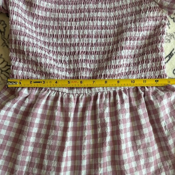 Purple Gingham Dress Medium - Picture 3 of 4
